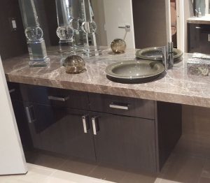 Amber Brown Marble Counter