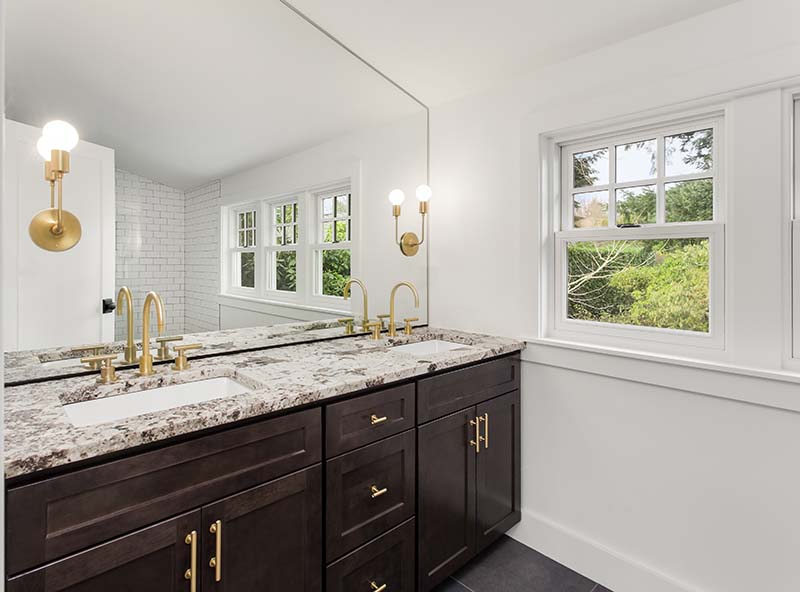 black marble bathroom countertops